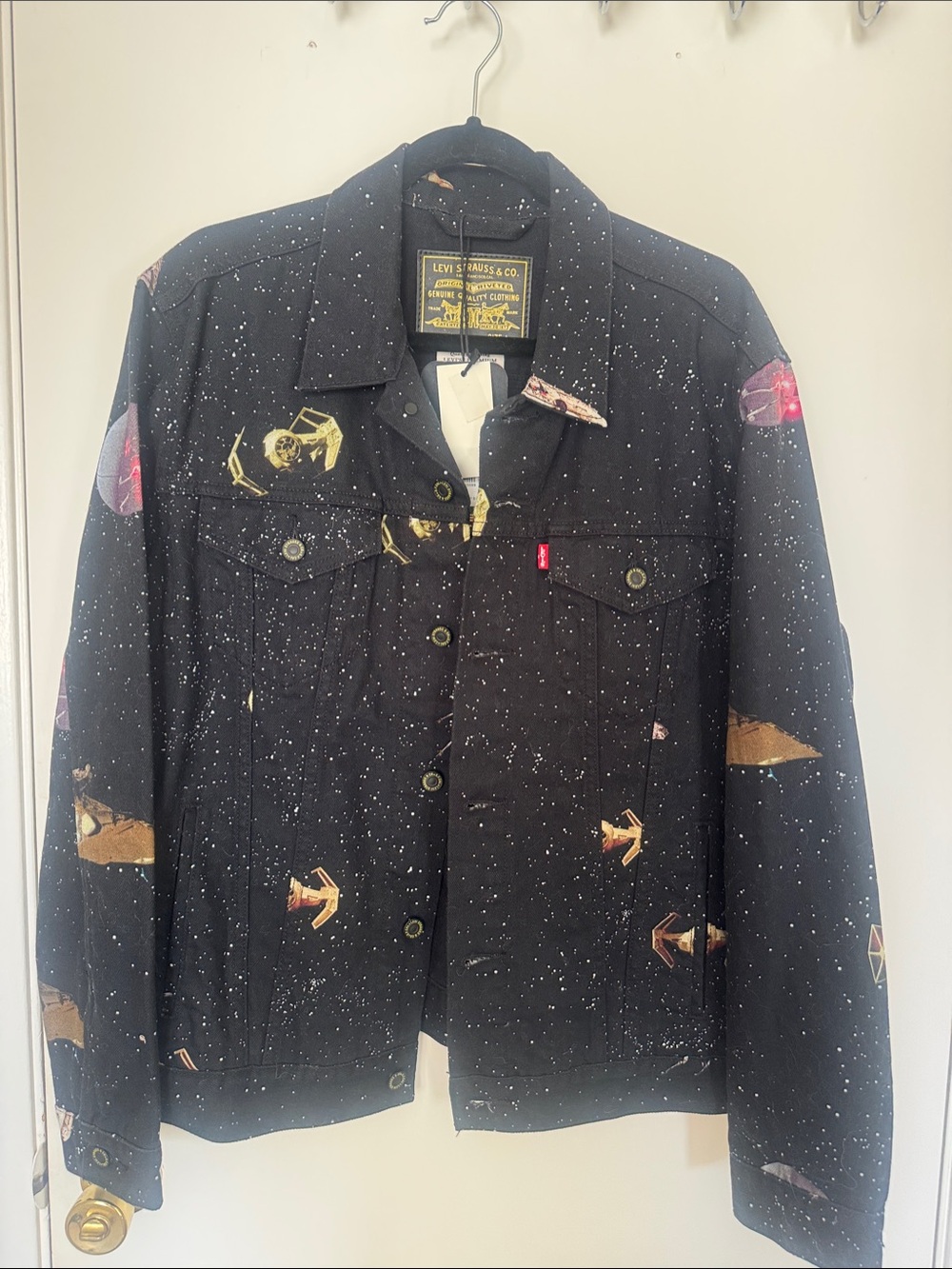 Levi's Black Starfield Graphic Denim Jacket with Space Motifs 2019 Collection